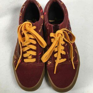 Vans Old Skool Vivienne Westwood Anglomania Thunderbolt Burgundy Gold  5 / 6.5